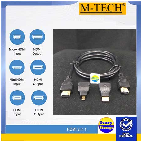 Kabel HDMI 3 in 1 1.5m - 10000232500