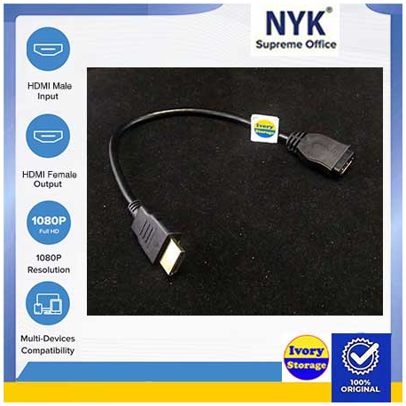 KABEL HDMI EXTENSION 30CM (HDMI MALE to HDMI FEMALE) - 10000276700