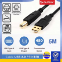 Kabel Printer 5M CLIPTEC USB2.0 (USB2.0 AM-BM 5M)