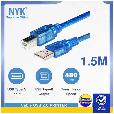 Kabel USB A-B 1.5m Ver 2.0 - 10000026500