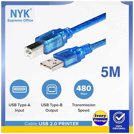 Kabel USB A-B 5m Ver 2.0 - 10000189500