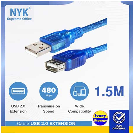 Kabel USB AM to USB AF 1.5m - 10000195200