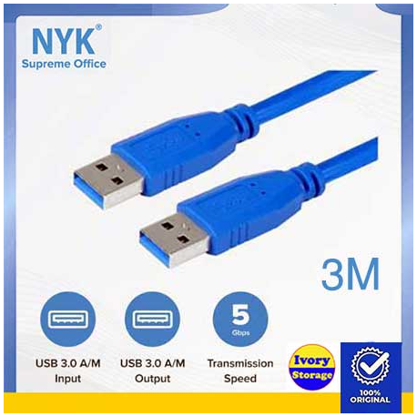 NYK KABEL USB3.0 3M (USB3.0 AM to USB3.0 AM)