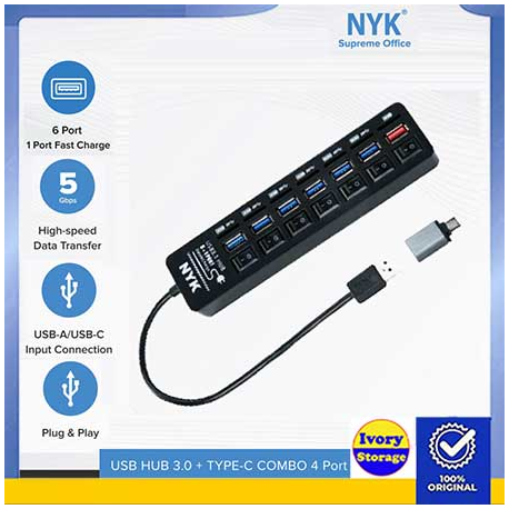 M-TECH 4 PORT USB HUB 3.0 4P-U3