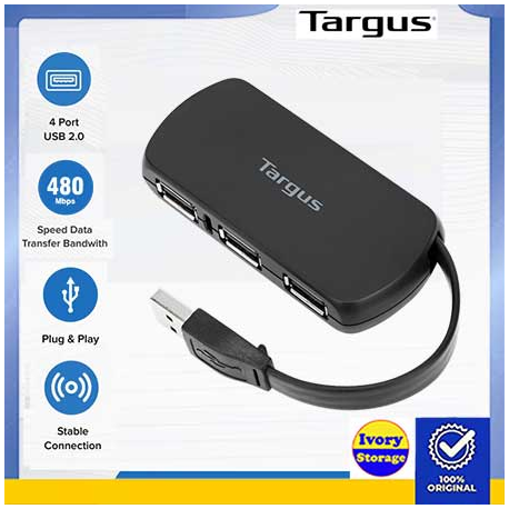 TARGUS ACH214AP 4 PORT USB HUB 2.0 - 092636330927