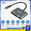 Converter 2 in 1 Type C ke VGA/HDMI NYK CC21( Type C-VGA/HDMI )