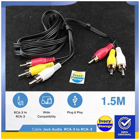 KABEL AUDIO VIDEO 3xRCA MALE - 3xRCA MALE STEREO