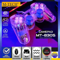 Gamepad Single M-TECH Transparan Red/Blue