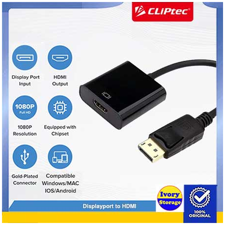 Converter Displayport ke HDMI CLIPTEC ( DP-HDMI )