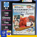 Kertas Foto Blueprint A4 150GSM 20PC Double Sided Glossy Photo Paper