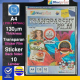 A4 Transparent Film Sticker 20PC Blueprint - 8997031732685