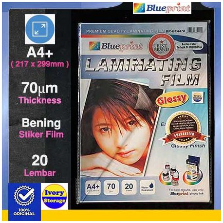 Laminating Film Glossy 20PC Blueprint - 8997031730100