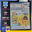 Kertas Sublim Blueprint A4 50PC 100GSM Sublimation Paper