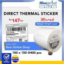 Label Stiker Kertas Thermal Blueprint Lite 100x150mm 1 Roll @400pcs Direct Thermal Sticker BL-DTS1001501