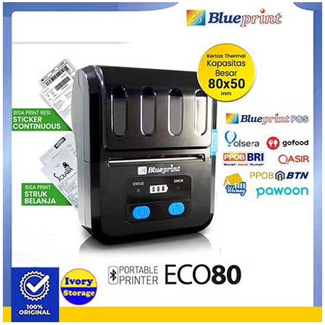 PORTABLE BLUETOOTH THERMAL PRINTER BP-ECO80 BLUEPRINT