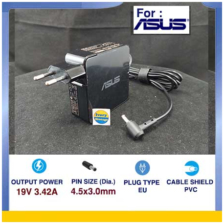POWER ADAPTOR ASUS 19V 3.42A 5.5mmx2.5mm SQUARE - 10000237300