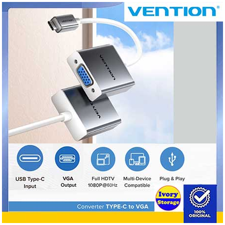 Converter TYPE C ke VGA Vention (USB-C to VGA)