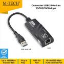 USB LAN M-TECH USB3.0 to Gigabit 1000Mbps Ethernet Network Adapter
