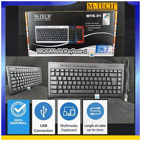 M-TECH KEYBOARD MINI MULTIMEDIA MTK-01 KABEL USB