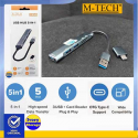 USB Hub M-TECH CR50 3 Port USB 3.0+Card Reader with OTG TYPE-C Adapter