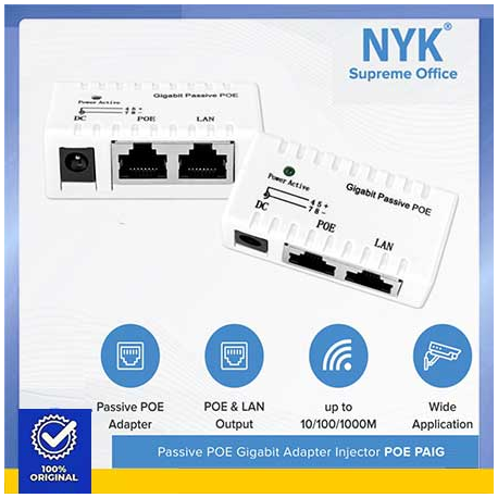 Passive POE INJECTOR NYK 10/100Mbps Adapter
