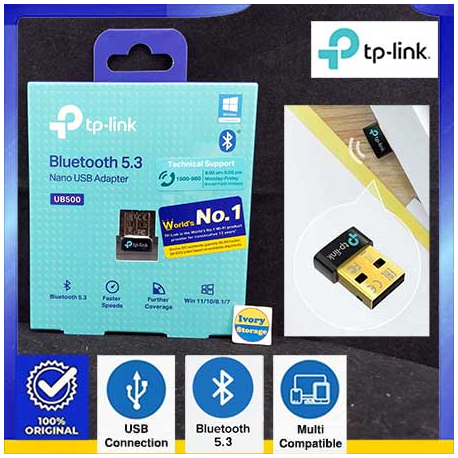 USB BLUETOOTH TP-LINK UB500 Ver 5.0 NANO PLUG PLAY - 4897098683446