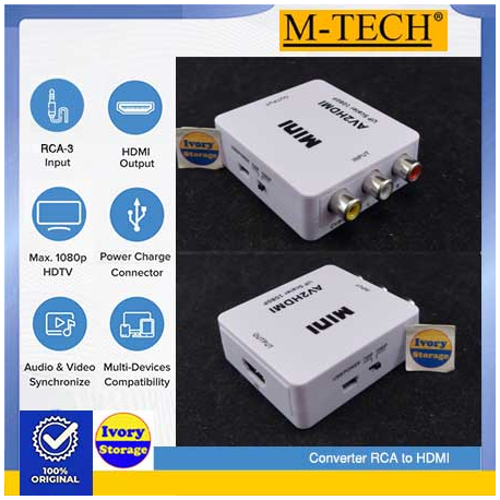 Converter HDMI ke RCA M-TECH HD VIDEO CONVERTER ( HDMI-RCA )
