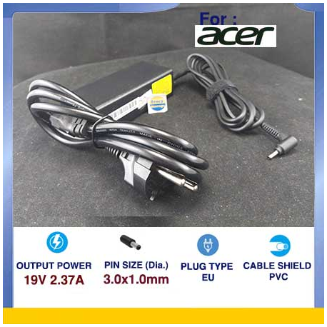 Charger Laptop for ACER 19V 2.37A 3.0x1.0mm
