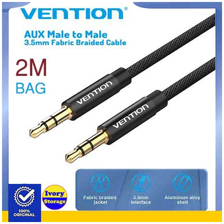 VENTION KABEL AUDIO STEREO AUX 3.5mm 1m BRAIDED - BAGBF