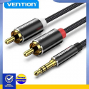 Kabel Audio VENTION 3M Aux 3.5mm ke 2 RCA Braided BCPBI 3 Meter