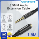 Kabel Ekstension Audio VENTION 1.5m TRRS AUX 3.5mm 4 Pole Stereo Braided BHCBG 1.5 meter ( Aux-Aux )