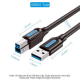 Kabel Printer USB2.0 Vention 2M (USB2.0 AM-BM 2M) COQBH