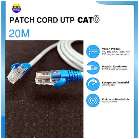 BELDEN KABEL UTP CAT6 30M ORIGINAL - KABEL LAN 30M CAT6 BELDEN UTP RJ45 ORIGINAL - 10000274600