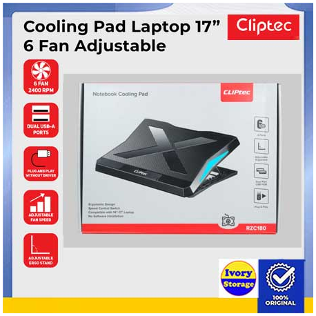 Notebook Cooling Pad CLIPTEC RZC170